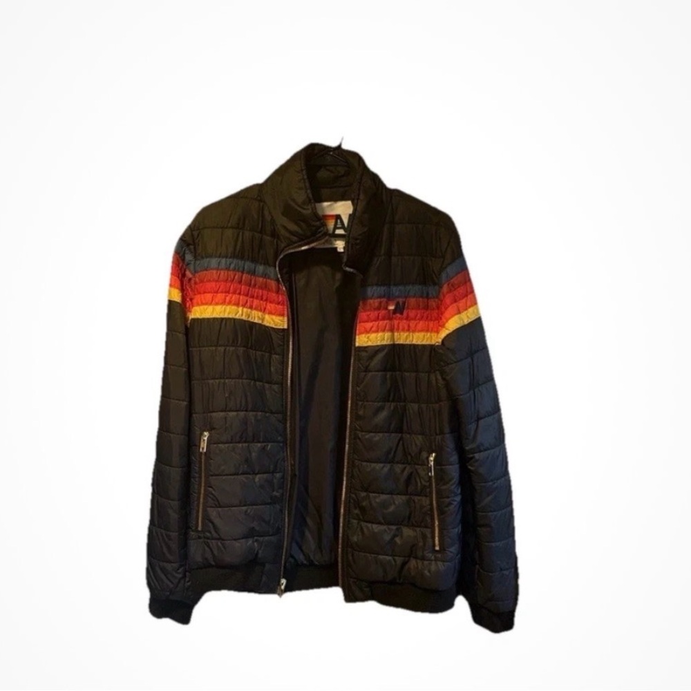 Aviator nation puffer jacket black large women’s